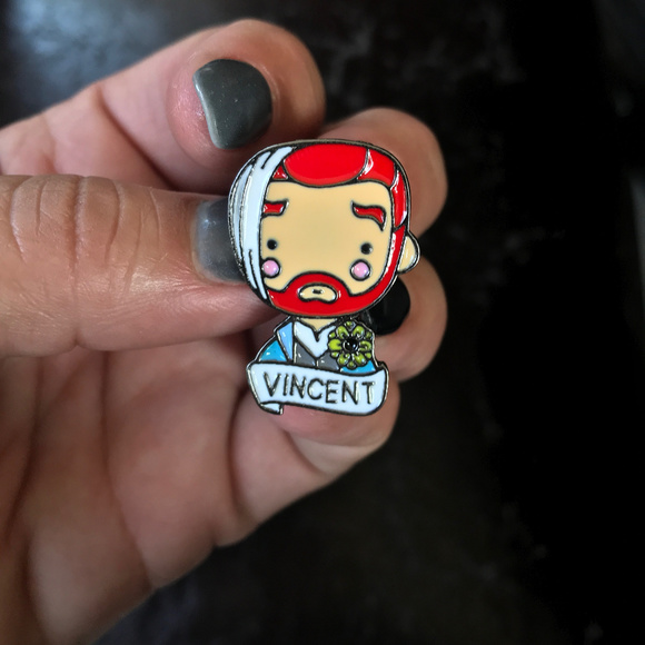 Vincent Van Gogh Caricature Collectible Enamel Pin NEW! 200 - Picture 1 of 6